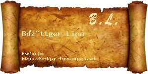 Böttger Lina névjegykártya